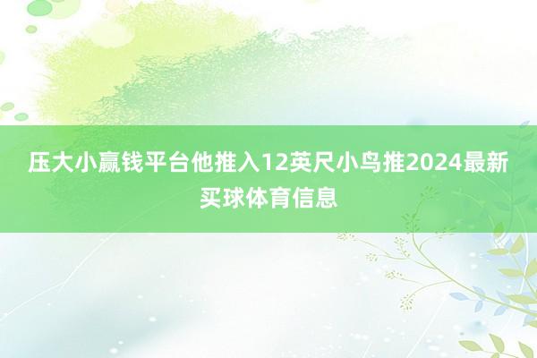 压大小赢钱平台他推入12英尺小鸟推2024最新买球体育信息