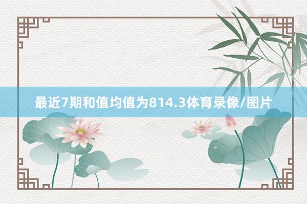 最近7期和值均值为814.3体育录像/图片